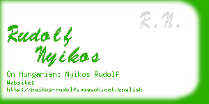 rudolf nyikos business card